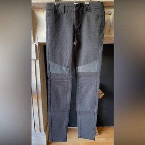 ECRU Daltrey Moto/Goth Pant Charcoal Gray Sz 0
